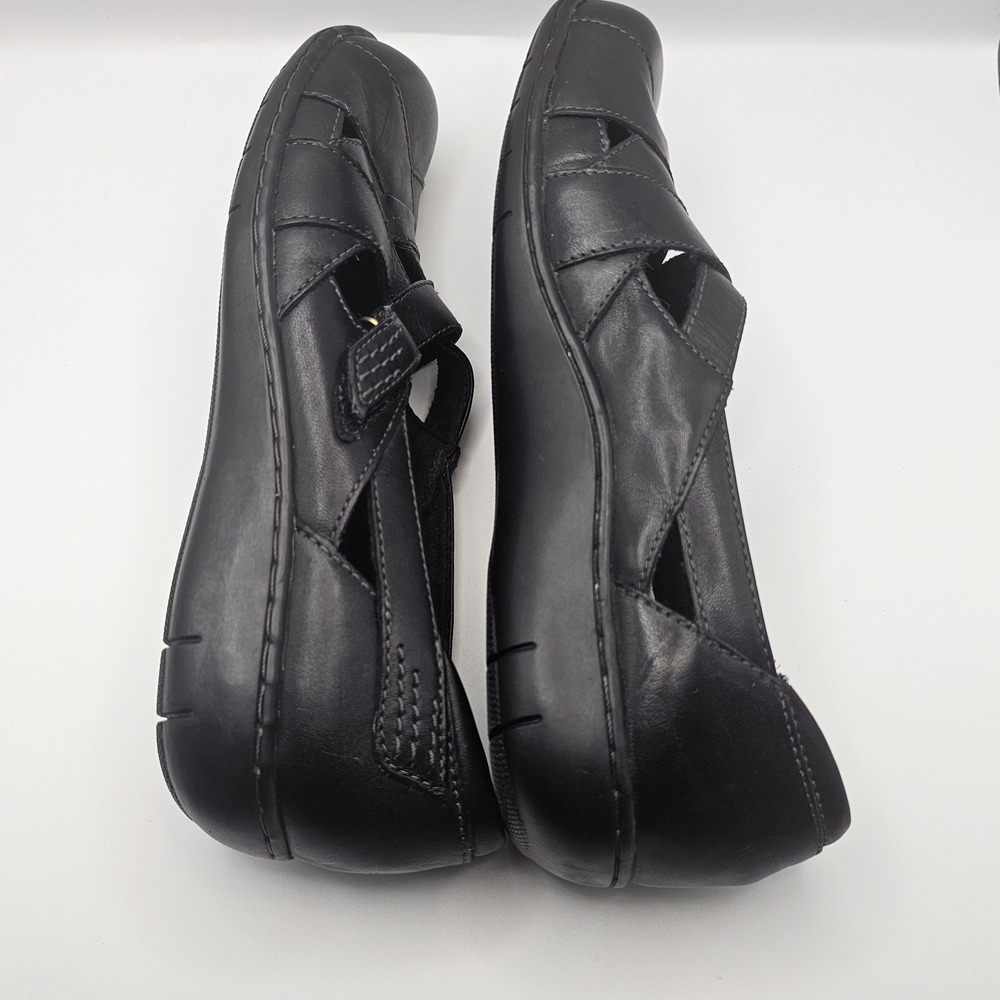 Clarks Bendables Women's Black Leather Mary Jane Comfort Shoes Size 7.5 - Picture 9 of 11